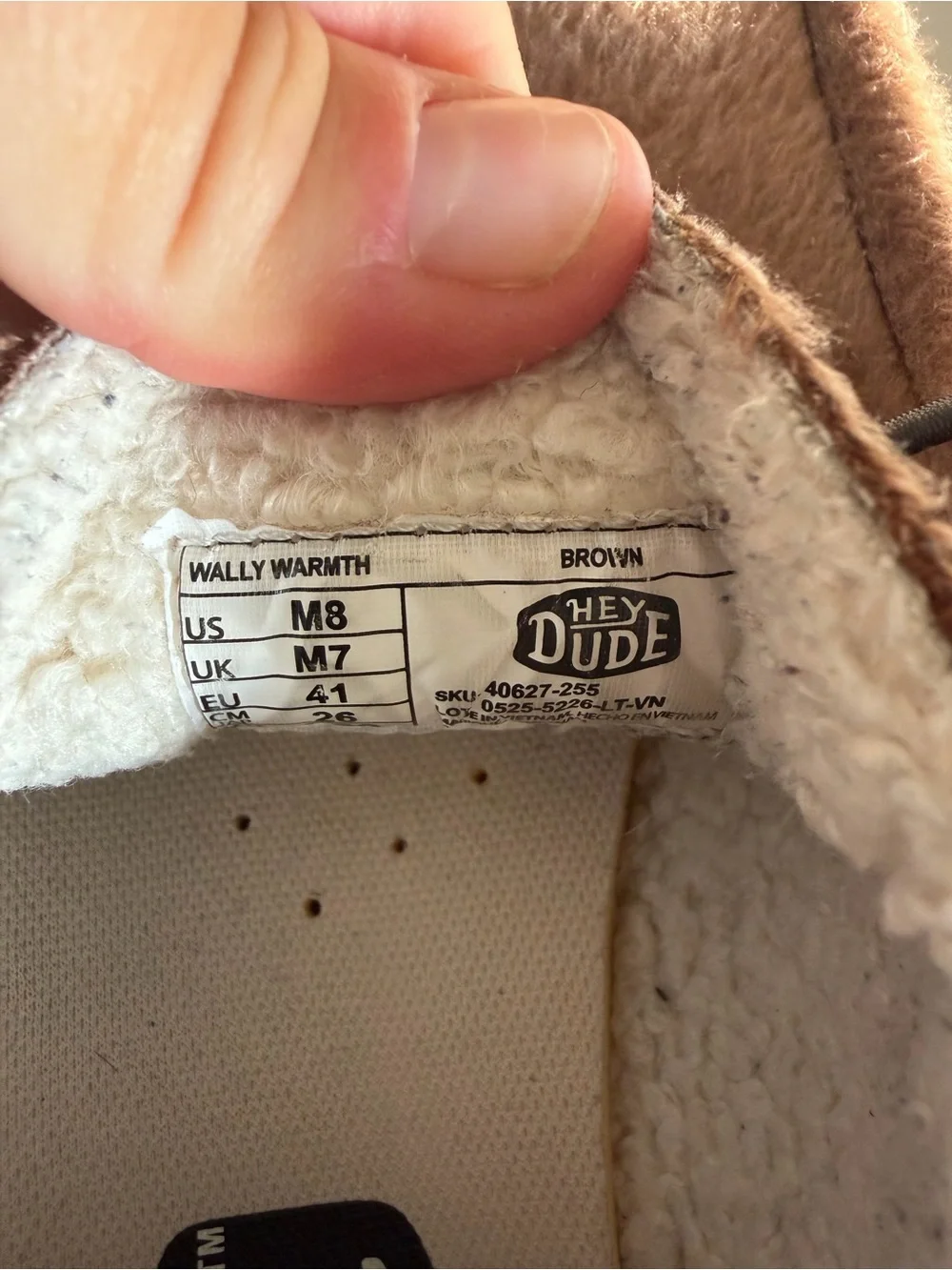 Hey Dude Tan Fuzzy Slip-On Moccasin Sneakers